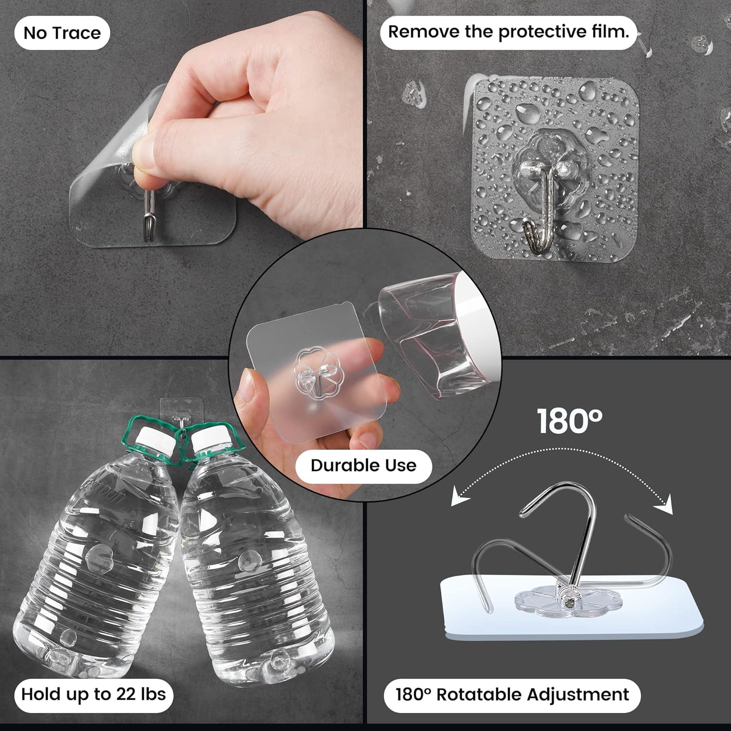 Adhesive Hooks Heavy Duty 22lb - Robe Hook Adhesive 评论和价格