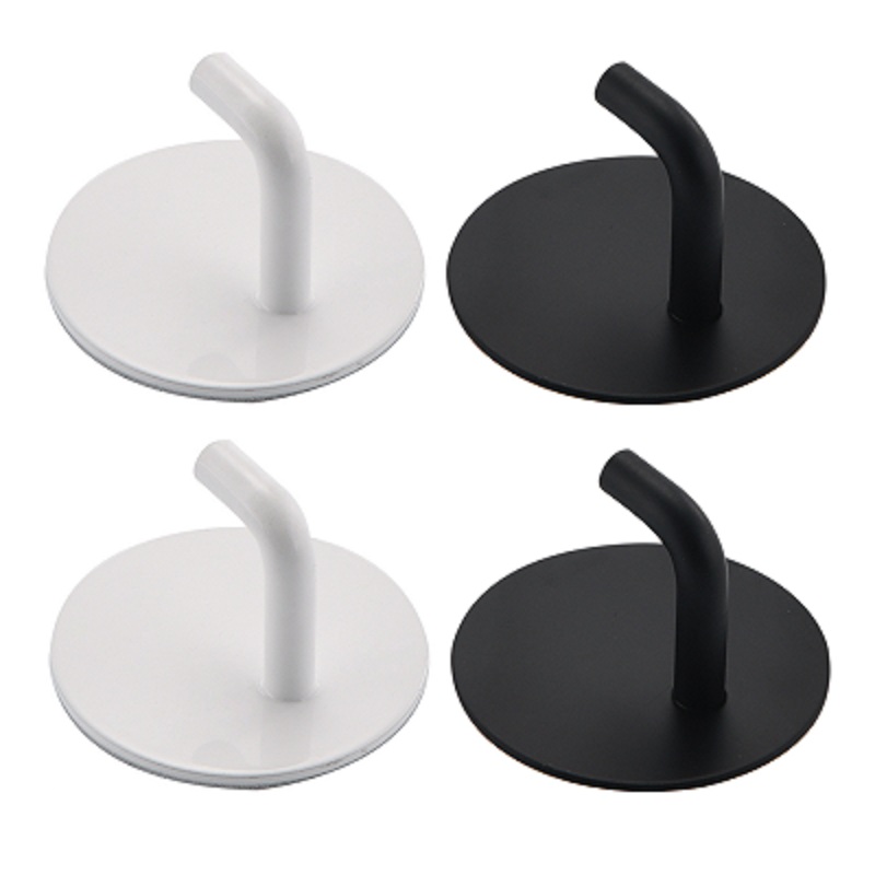 2Pc Black/white Stainless Stee - Robe Hook Adhesive 评论和价格