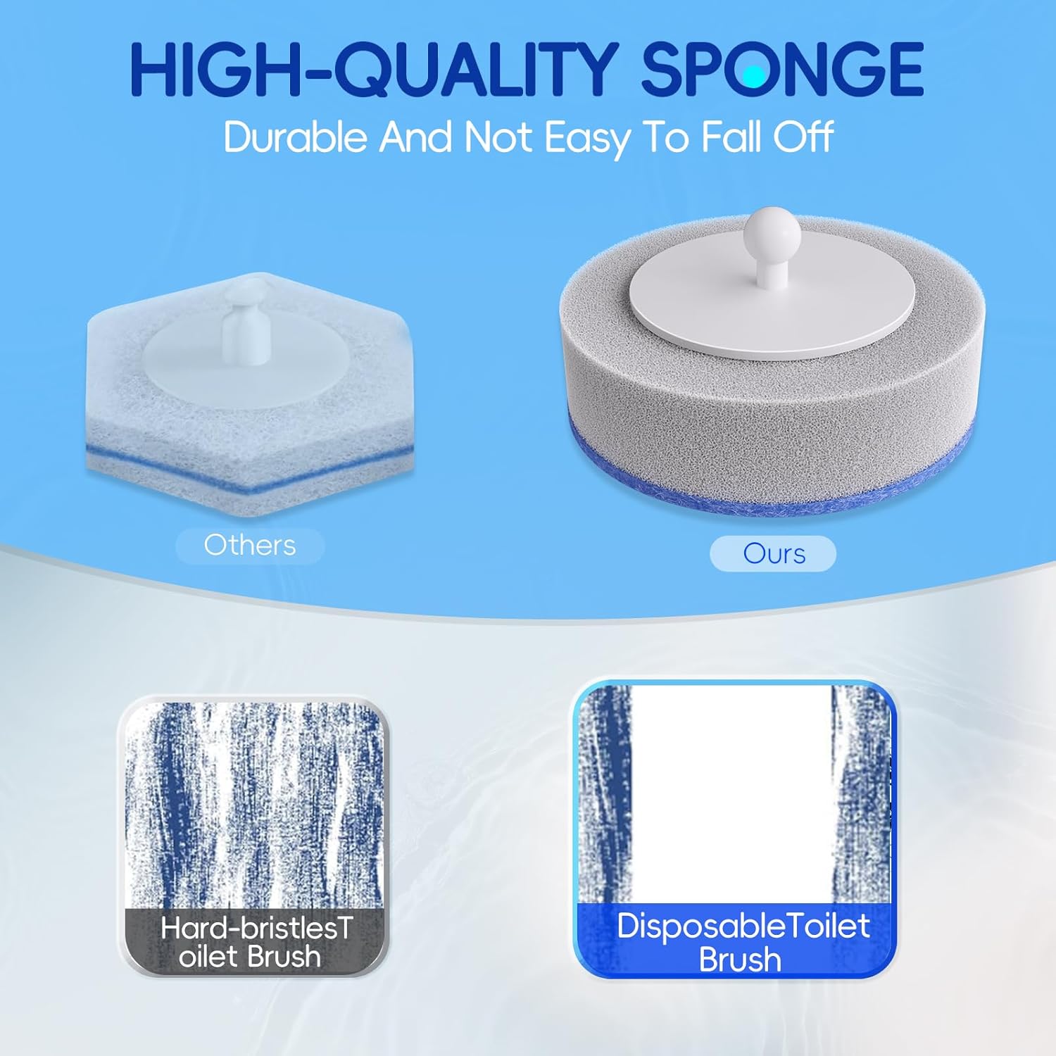 Disposable Toilet Brush Wand w - Toilet Brush Holder 评论和价格