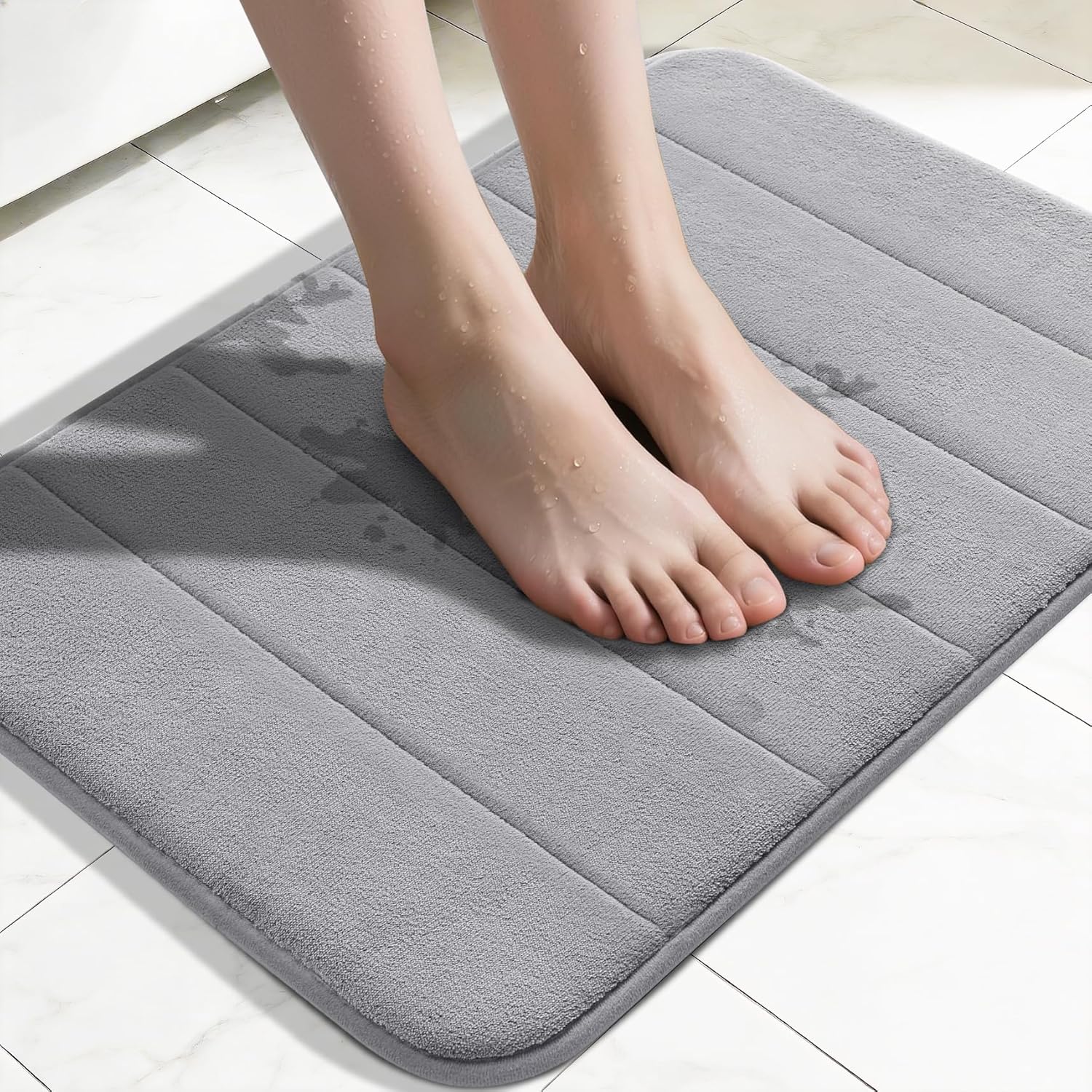 Memory Foam Bath Mat, Super So - Non Slip Bath Mat 评论和价格