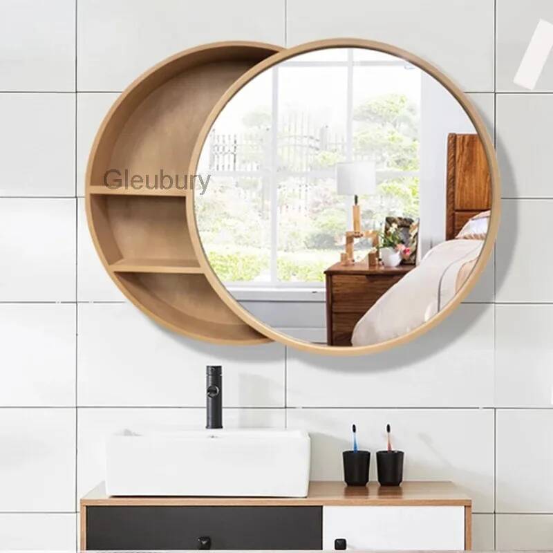 Solid Wood Bathroom Dressing M - Home Bathroom Door 评论和价格