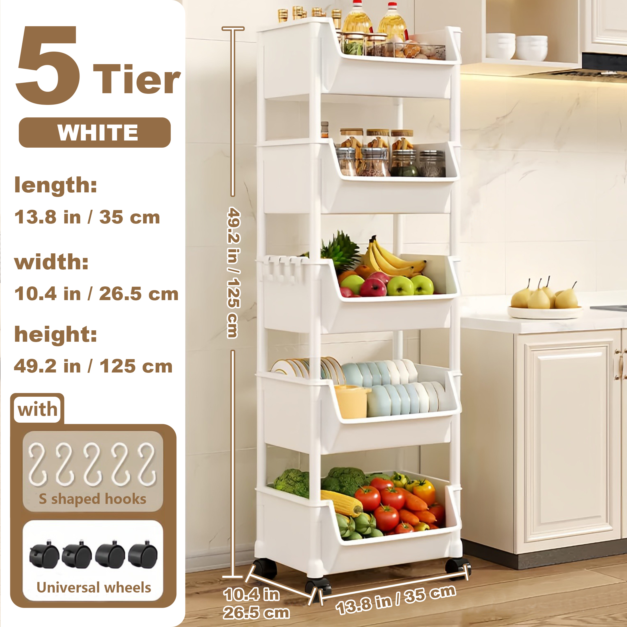 Trolley Bookshelf Kitchen Stor - Zara Home Bathroom Accessories 评论和价格