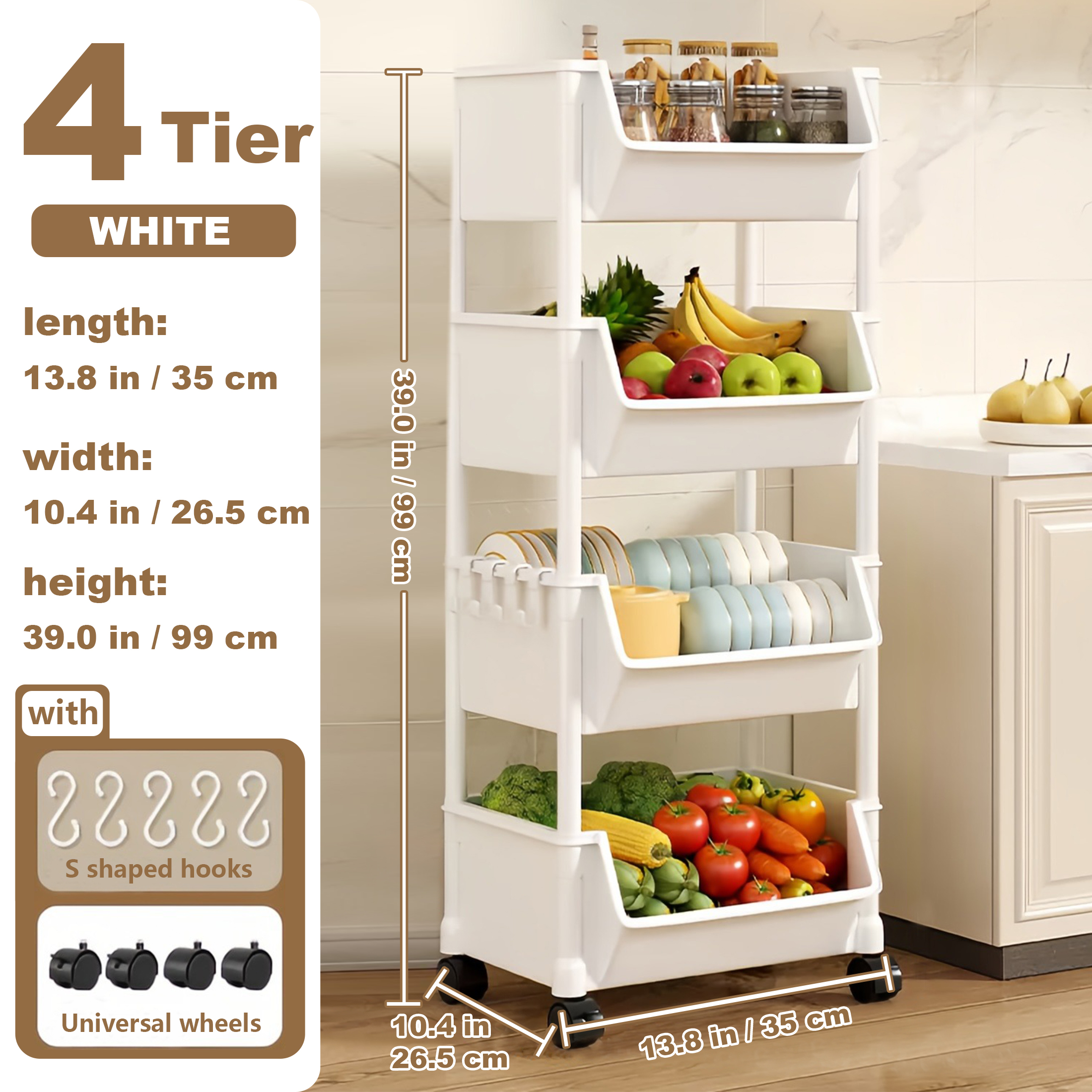 Trolley Bookshelf Kitchen Stor - Zara Home Bathroom Accessories 评论和价格
