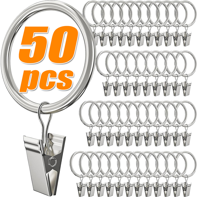 Metal Curtain Rod Clip with Ri - Home Center Bathroom Accessories 评论和价格