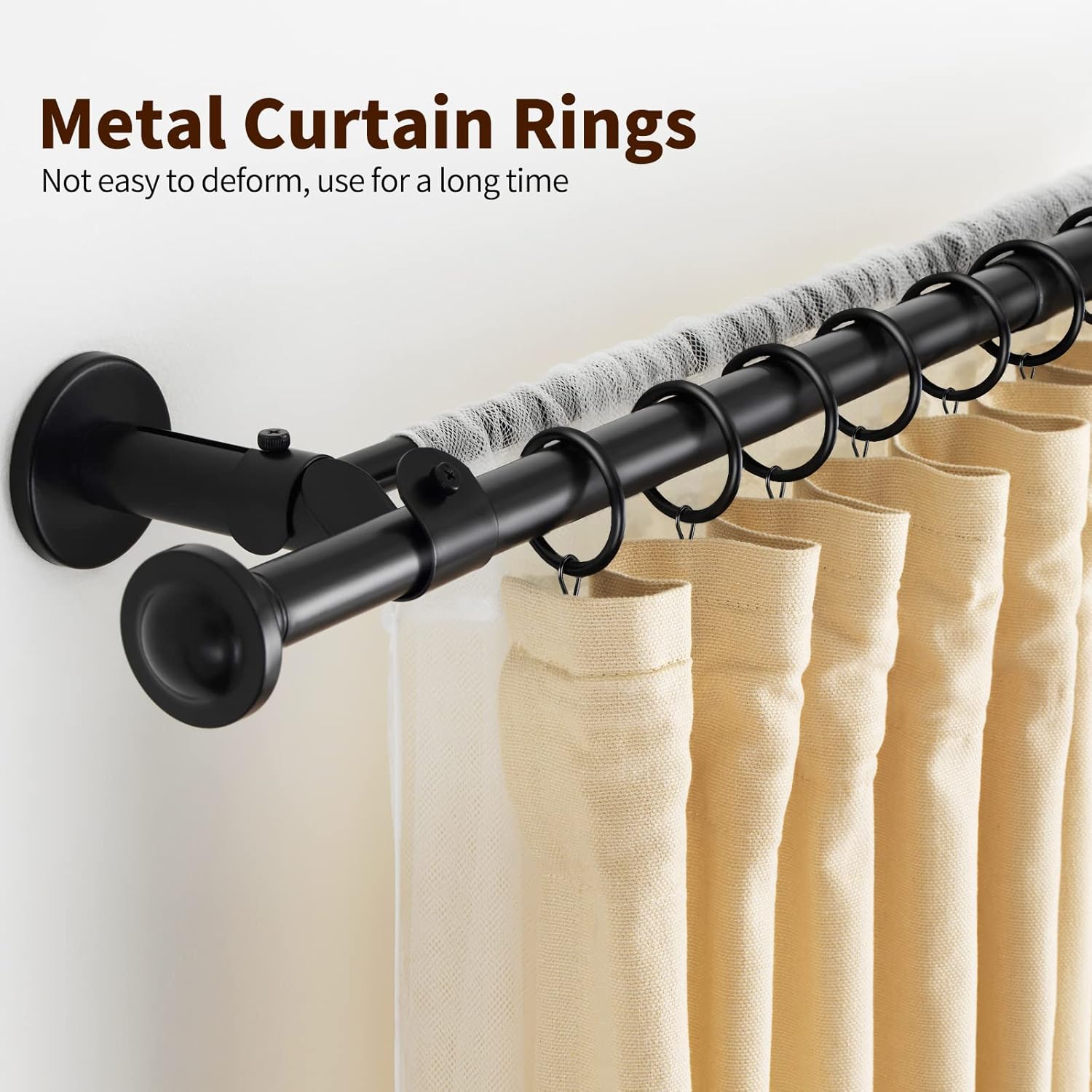 Metal Curtain Rod Clip with Ri - Home Center Bathroom Accessories 评论和价格