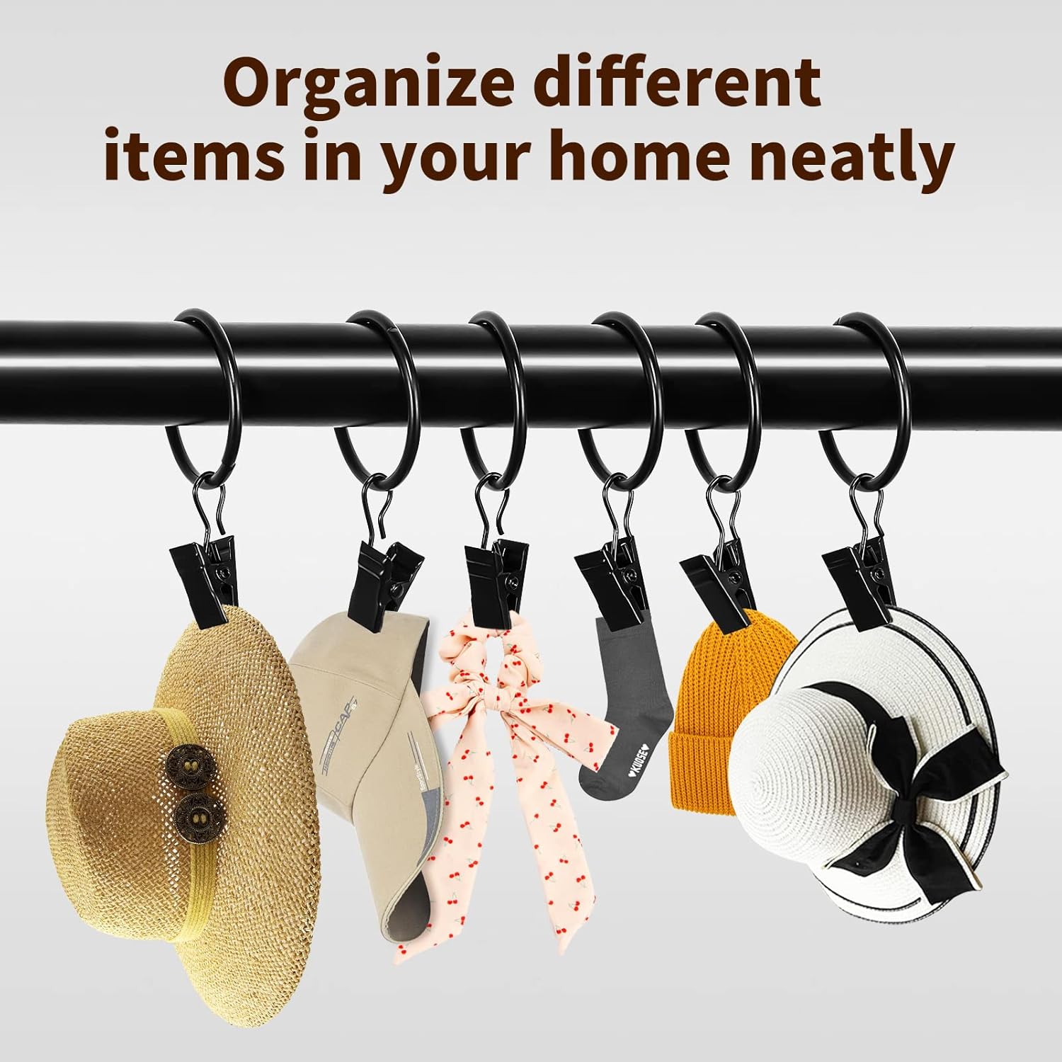 Metal Curtain Rod Clip with Ri - Home Center Bathroom Accessories 评论和价格
