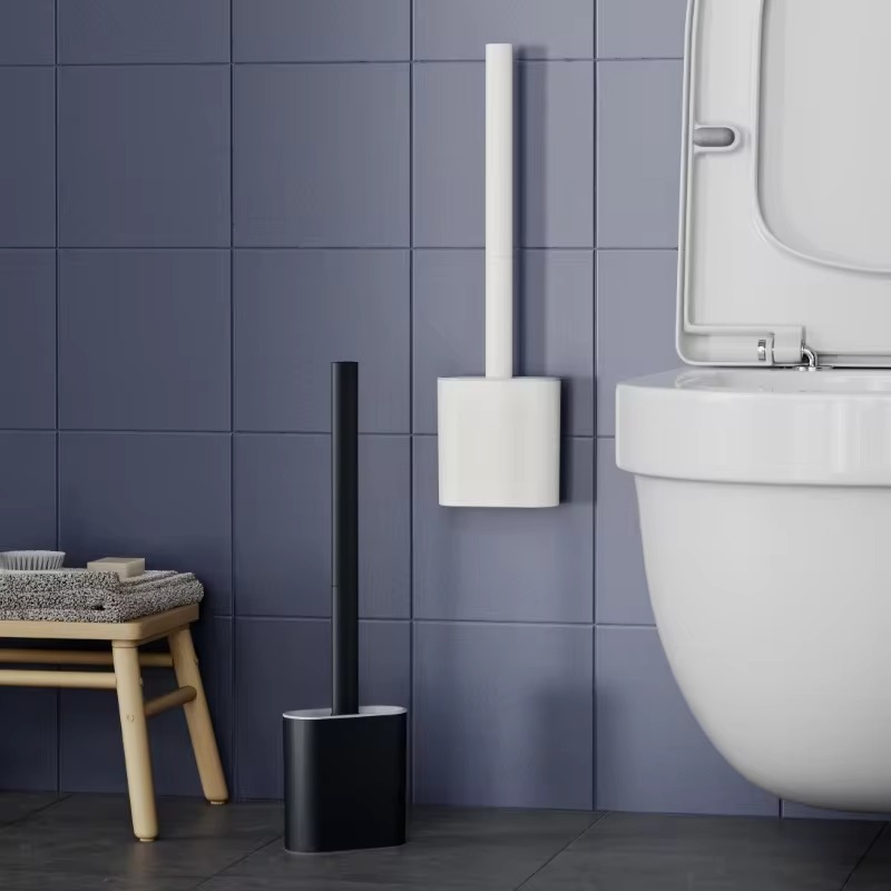 1PC Black Wall Mounted Toilet  - Toilet Brush Holder 评论和价格