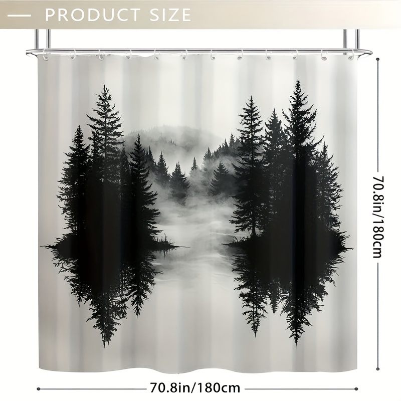 Misty Forest Woodland Shower C - Home Bathroom Ideas 评论和价格