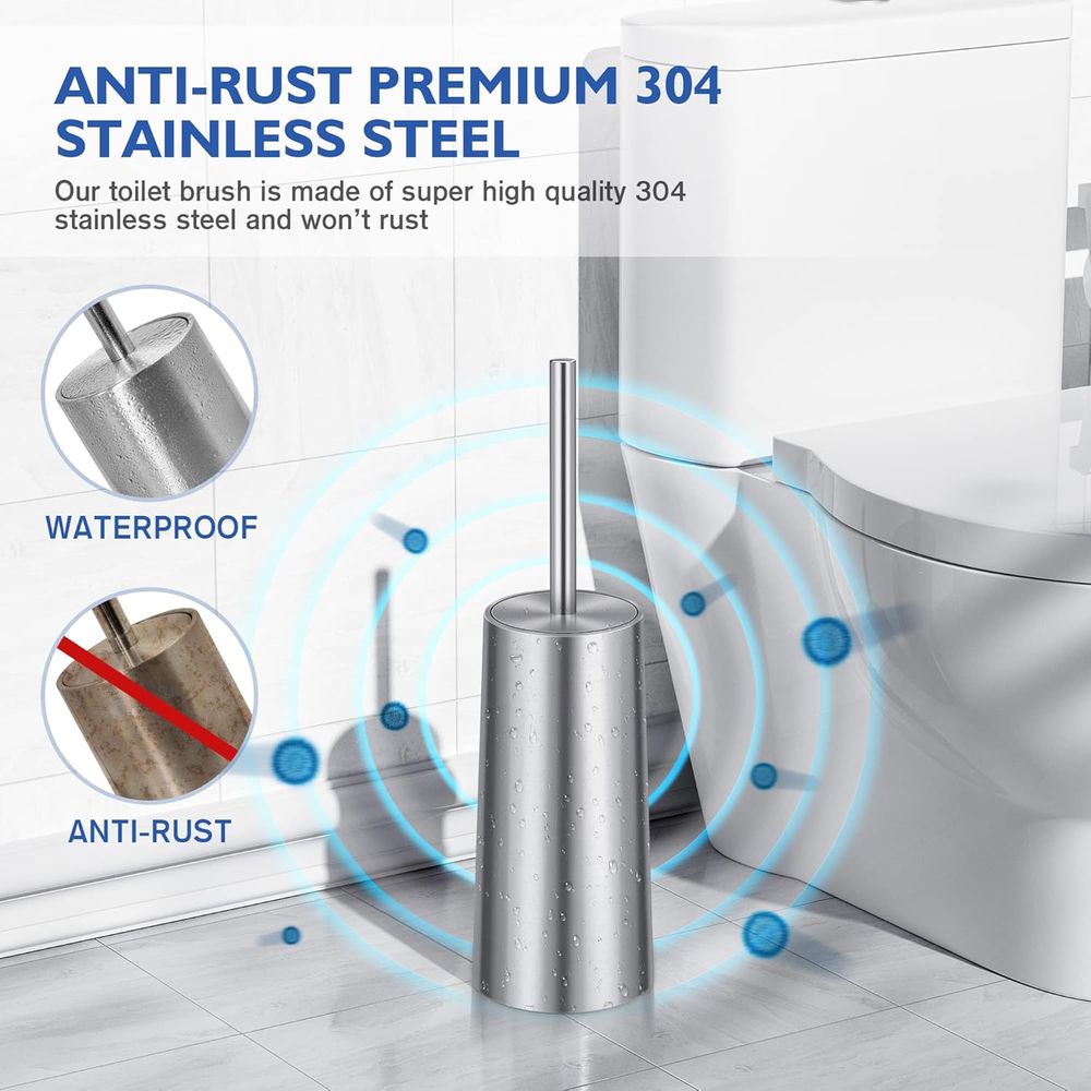 Elegant Stainless Steel Toilet - Toilet Brush Holder 评论和价格