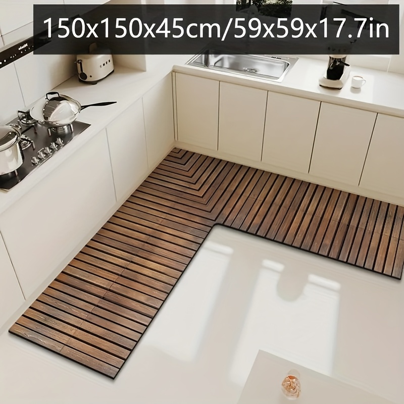 L-Shaped Non-Slip Floor Mat fo - Non Slip Bath Mat 评论和价格