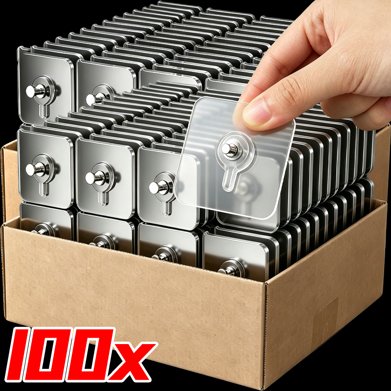 100/10x Adhesive Hooks Picture - Robe Hook Adhesive 评论和价格